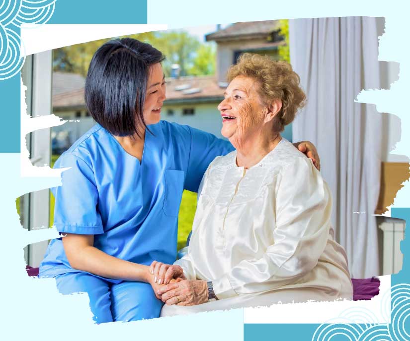 Healthcare in DuPage County - female nurse helping patient Healthcare in DuPage County - female nurse helping patient