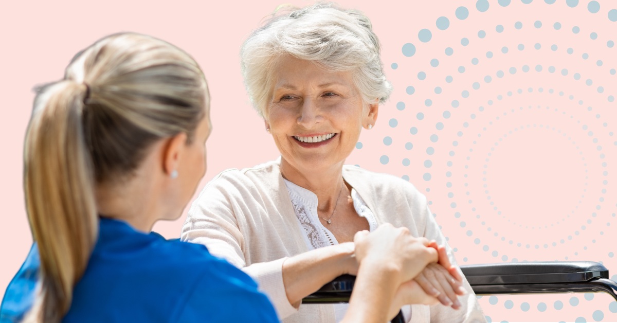 ALC Palliative Care nurse helping patient